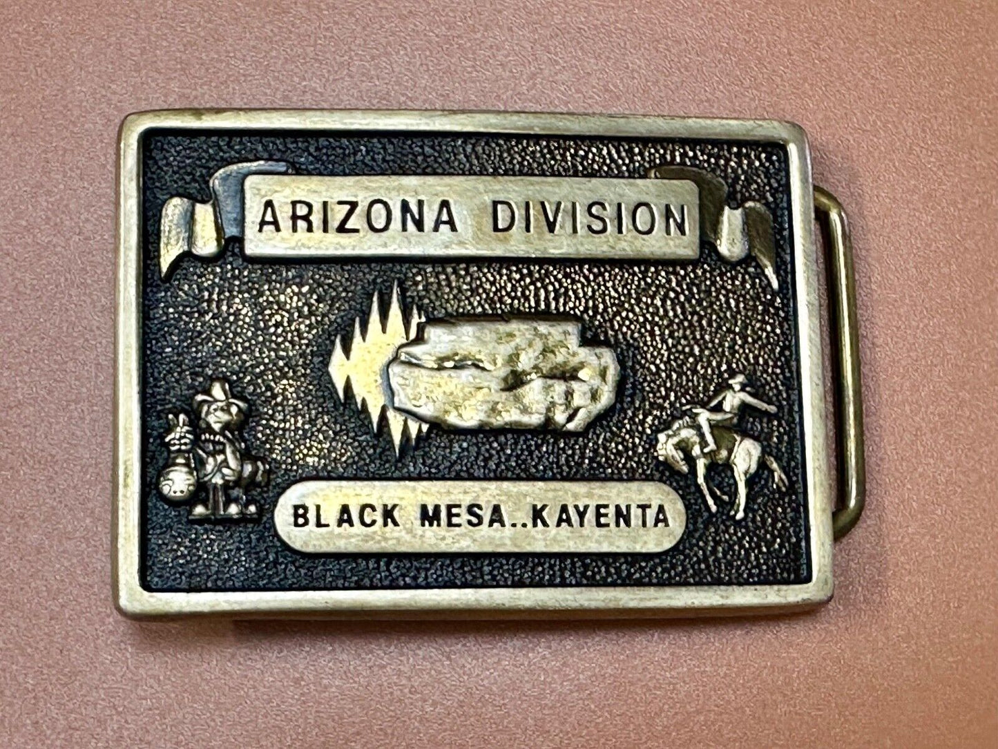 Arizona Division Black Mesa Keyenta Vintage Solid Brass BTS  belt buckle