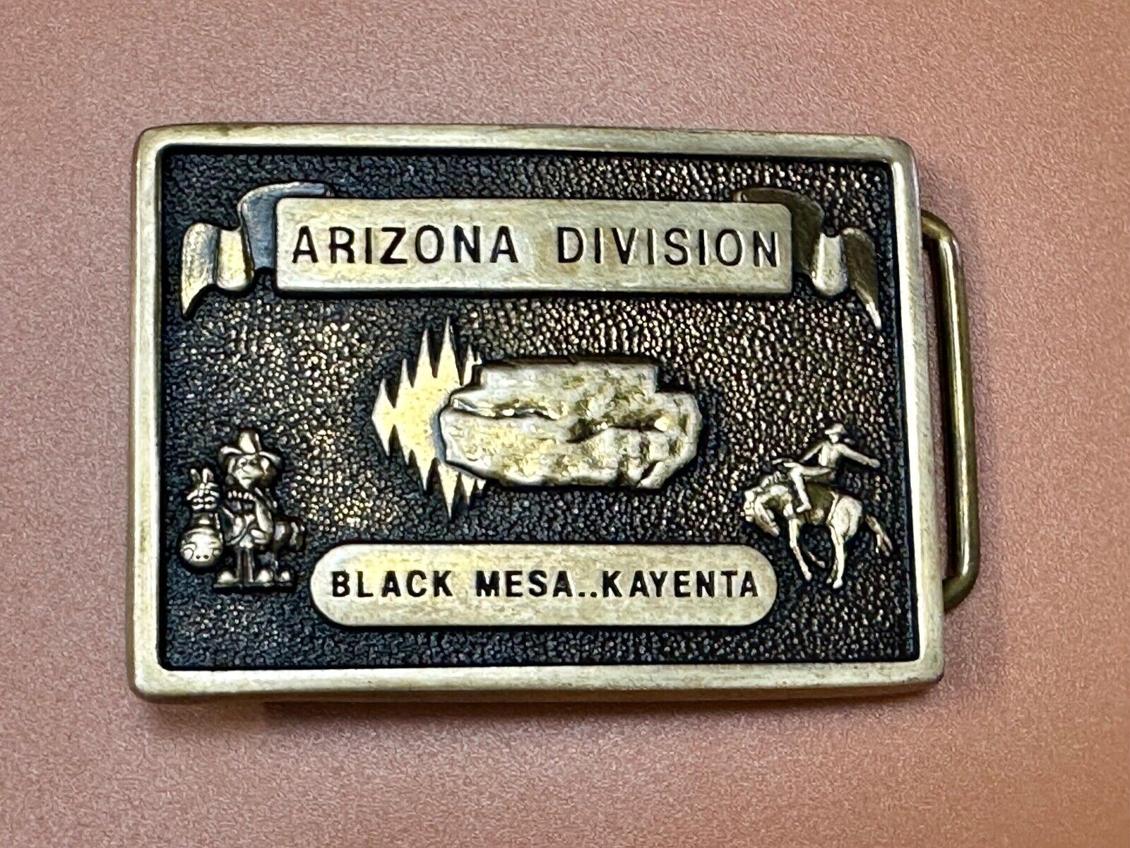 Arizona Division Black Mesa Keyenta Vintage Solid Brass BTS  belt buckle