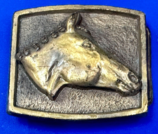 Artisan Raised Horse Lovers Bust Head Vintage Belt Buckle