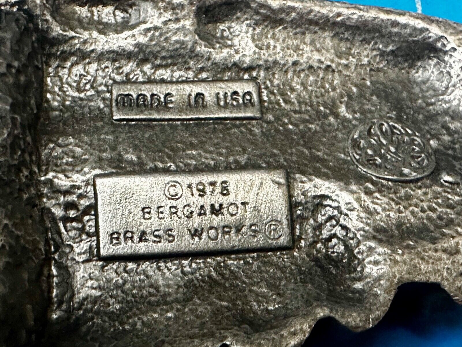 1002 RR Steam Engine Train Rail Road collectable 1978 Bergamot Belt Buckle