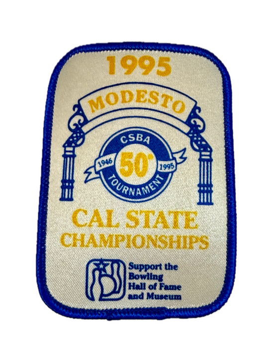 1995 Modesto Cal State Championship 50th CSBA Bowling Tournament Sports Patch