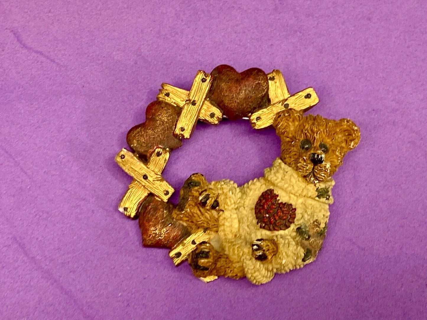 Valentines Day? X Heart X Heart Brooch Pin From Boyds Bears & Friends