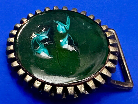Artisan Metalworker Green Email Art Project - Beautiful Vintage Belt Buckle