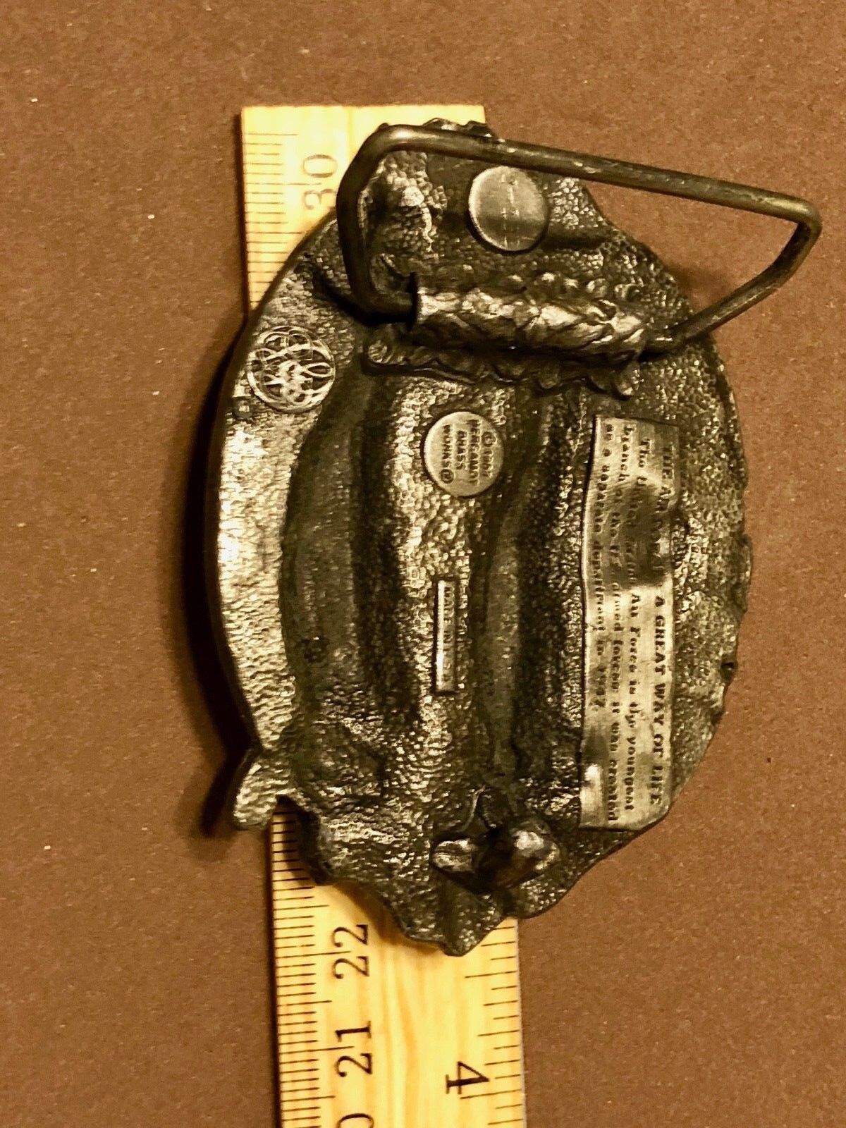 Vintage 1982 - Bergamot Belt Buckle - The US Air force. a great way of life!