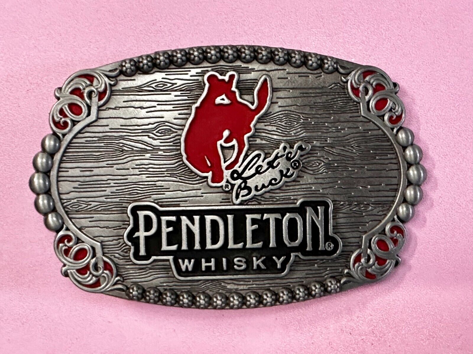 2023 Pendleton Whiskey Leter Buck Rodeo Cowboys Montana Silversmiths Belt Buckle