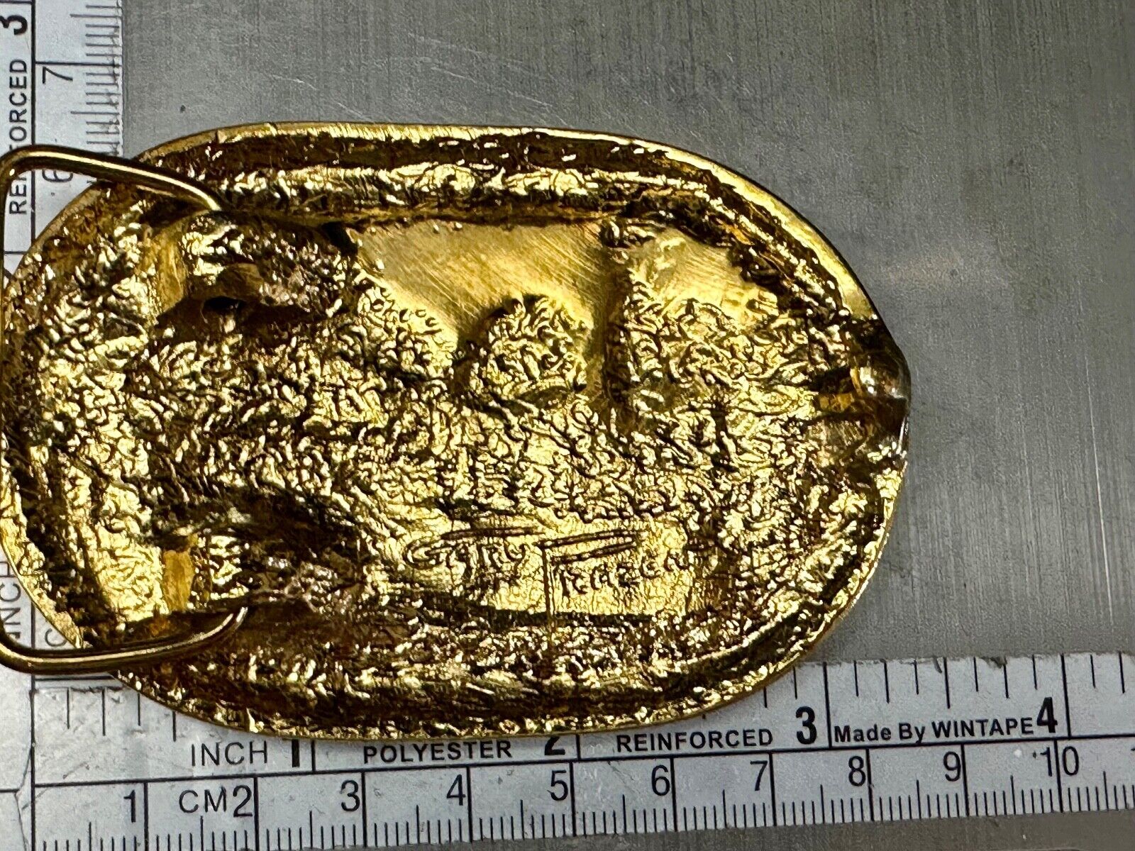 Utah Railway Co Vtg Train Railroad 83 Years Gary Prazen Bronze Art Belt Buckle