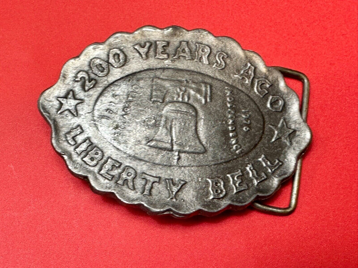 1776-1976 - 200 Years Ago Liberty Bell Patriotic America Belt Buckle