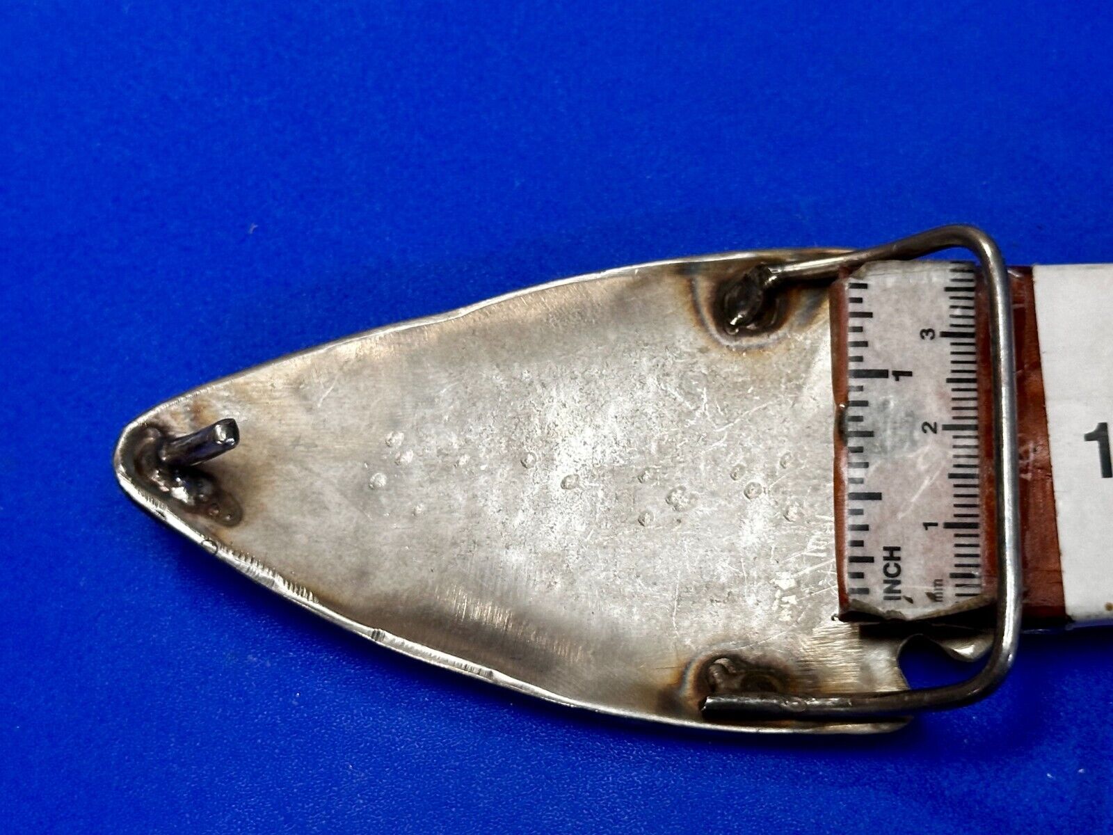 Arrow Head Artisan Cast Made Native Indian Art Figural Silver? Belt Buckle