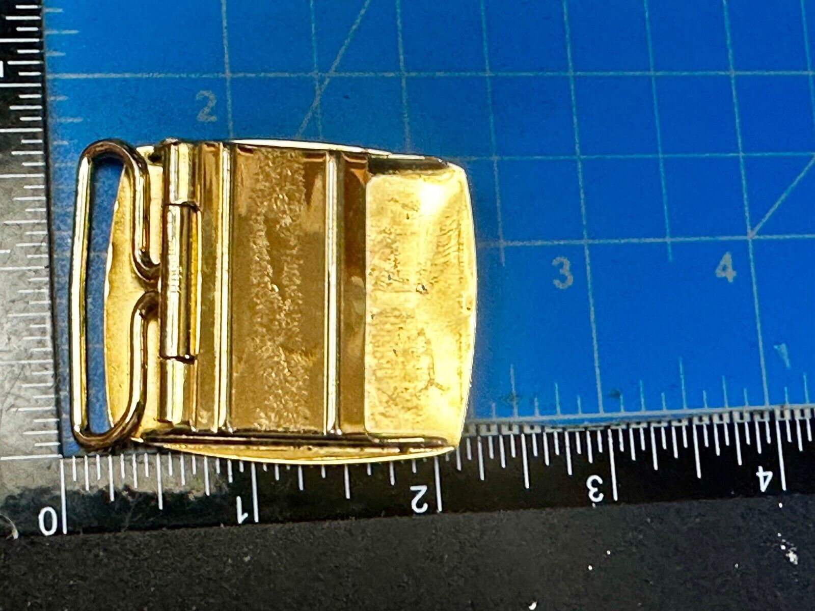 Trunkline Gas Company 10 Year Award Vtg. diamonds & gold centerpiece Belt Buckle