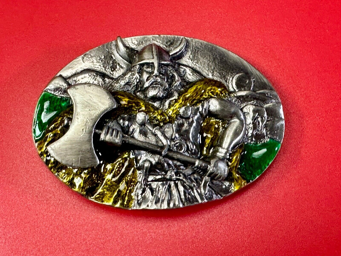Viking Medieval Battle Axe, Warlord, Celtic Warrior vintage Belt Buckle