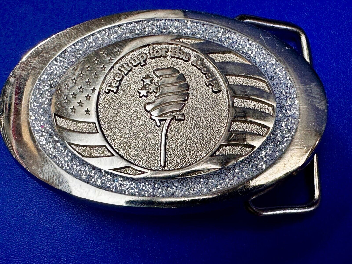 Tee It Up For The Troops Non Profit Organization Promo Award 2 Tone Belt Buckle