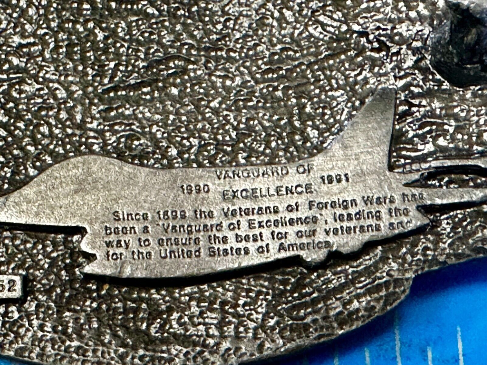 Vanguard of Excellence Veterans of Foreign Wars VFW 1990's Belt Buckle