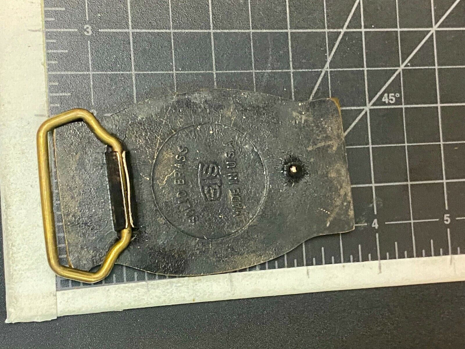 Amax Coal Surface Mining Miner Mine Can Do America Vintage Bts Belt Buckle