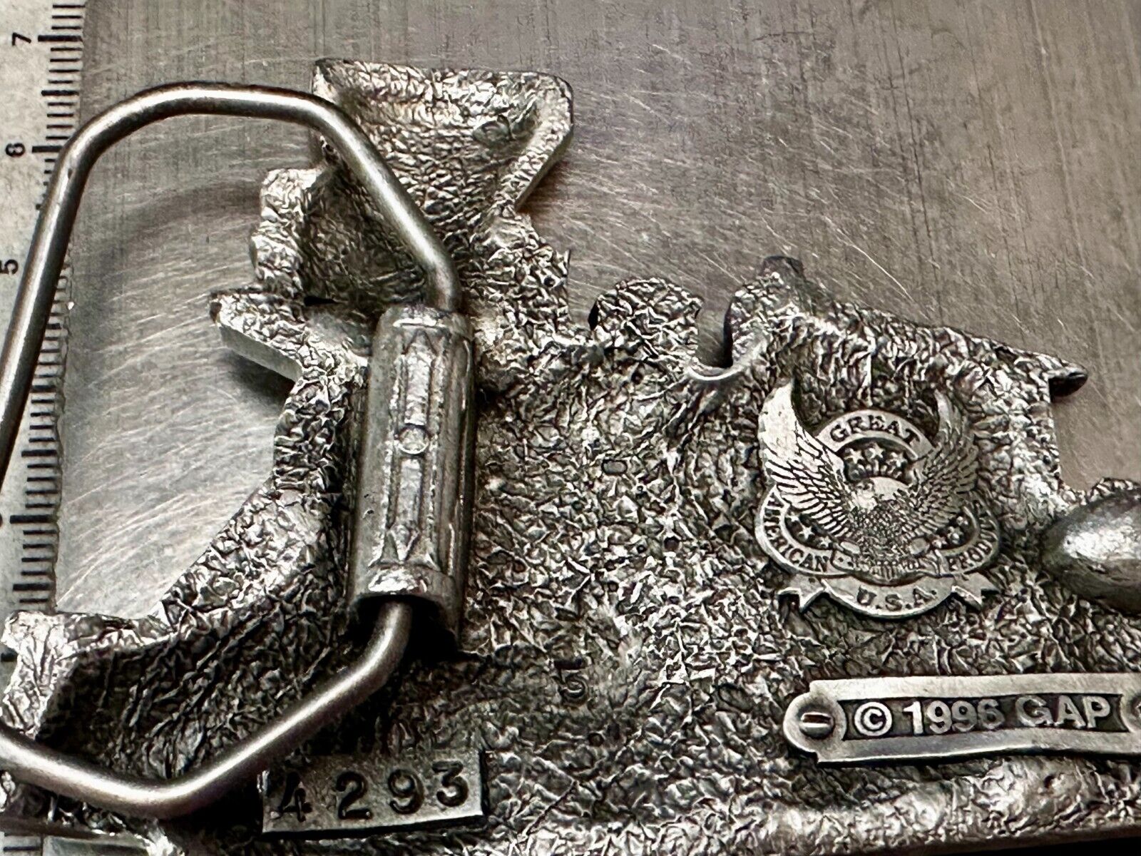 Train Locomotive Steam Engine RailRoad 1986 Great American Products Belt Buckle