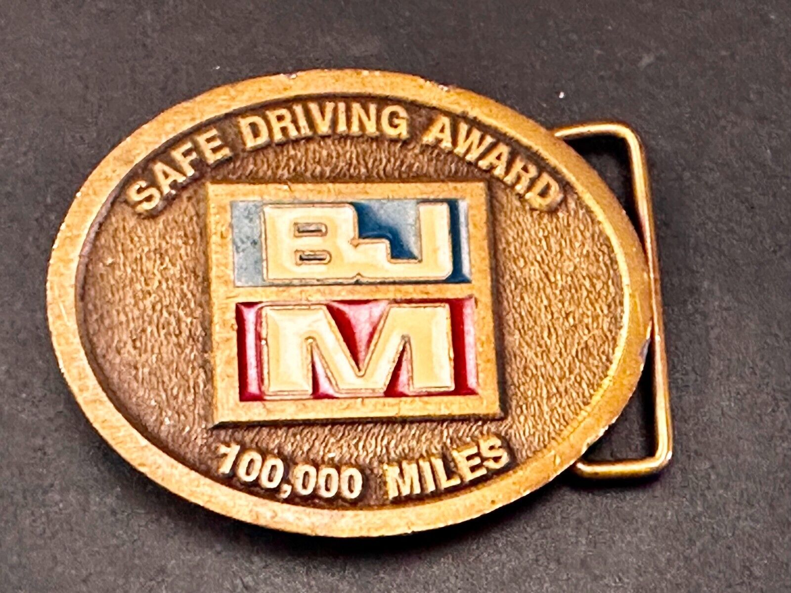BJM 100,000 Miles Safe Driving Award Belt Buckle by CD Hit Made in Usa