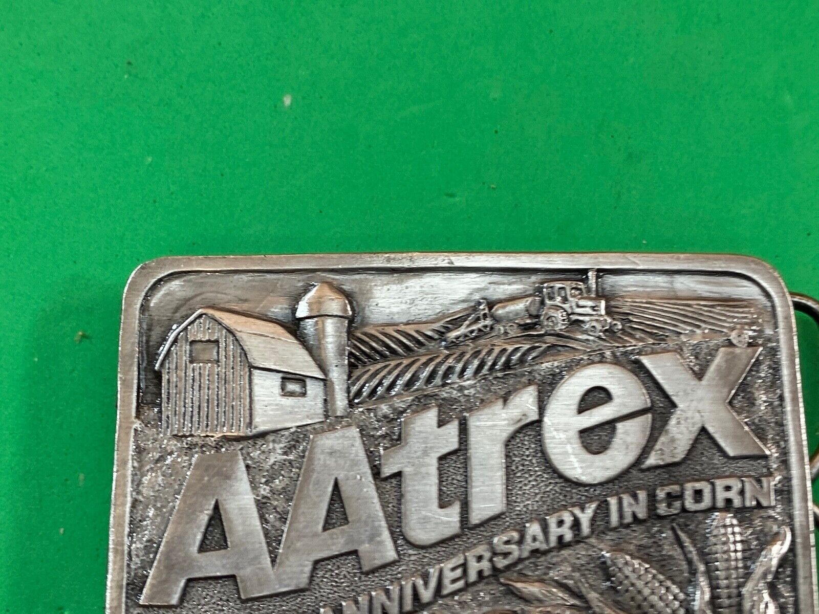 AAtrex silver anniversary in corn Herbicide Pewter Belt Buckle 