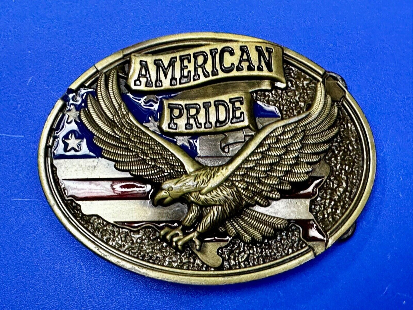 American Pride Flying Hunting Patriotic American Bald Eagle Raised Belt Buckle