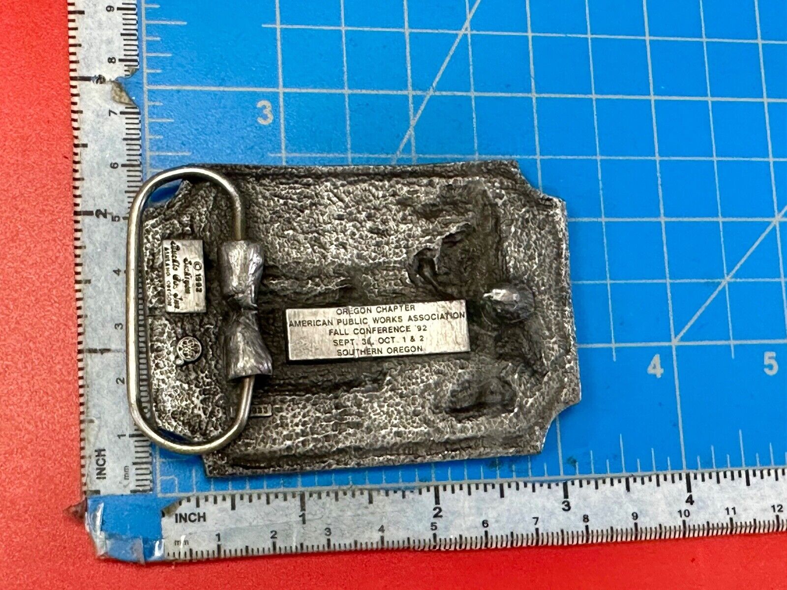 APWA Oregon chapter American Public Works Association Conference belt buckle