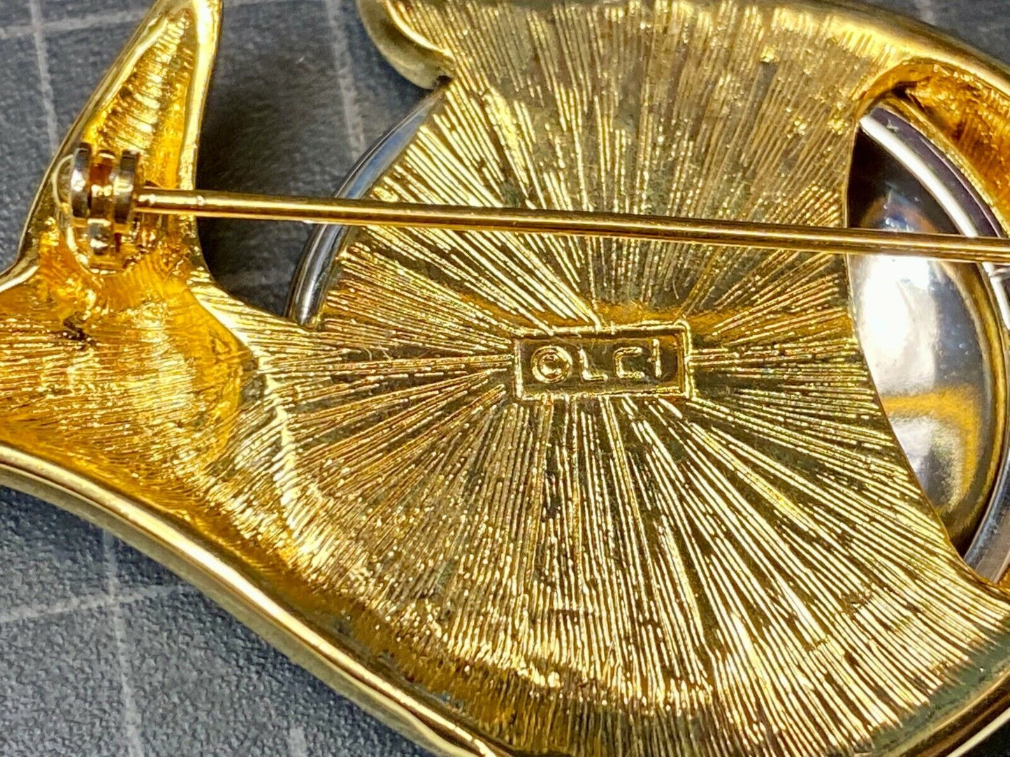 Two Tone Fish Brooch Pin Gold Tone Vintage Jewelry by Liz Claiborne LCI