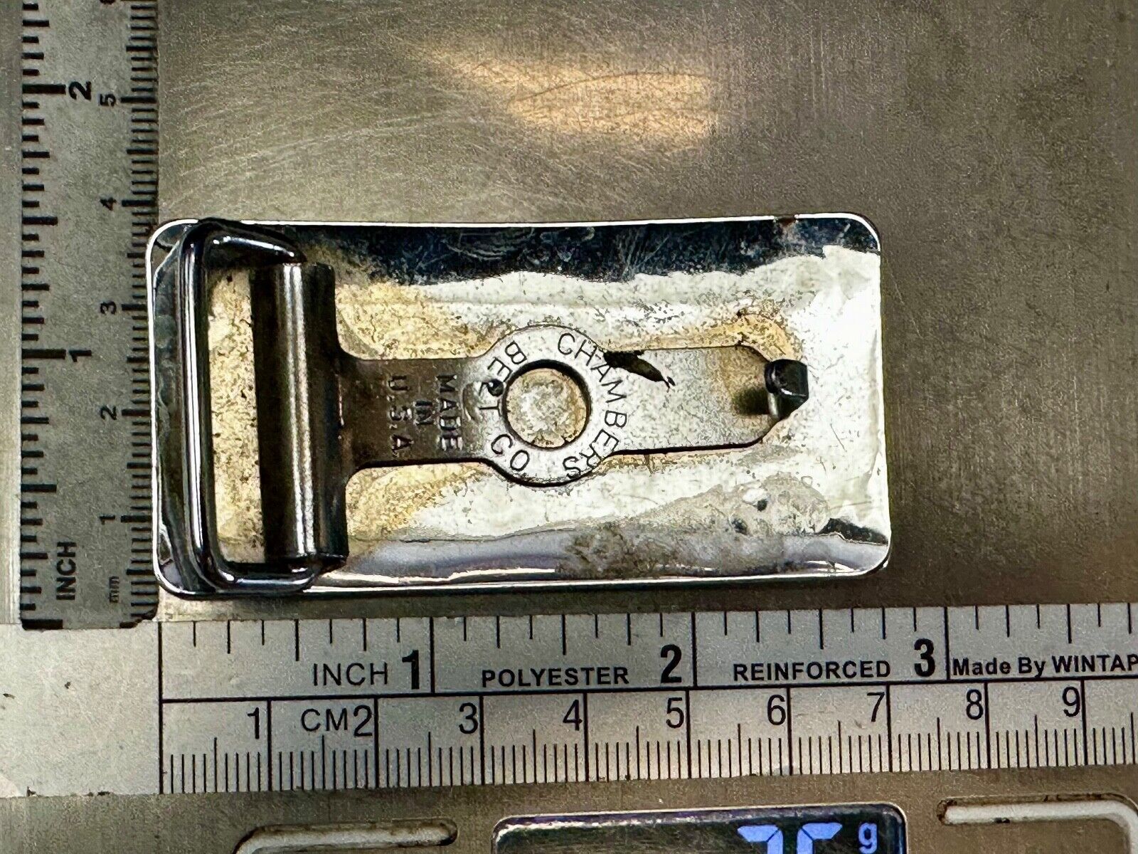 Vintage Horse Head USA Silver Tone  Belt Buckle by Chambers Belt Co
