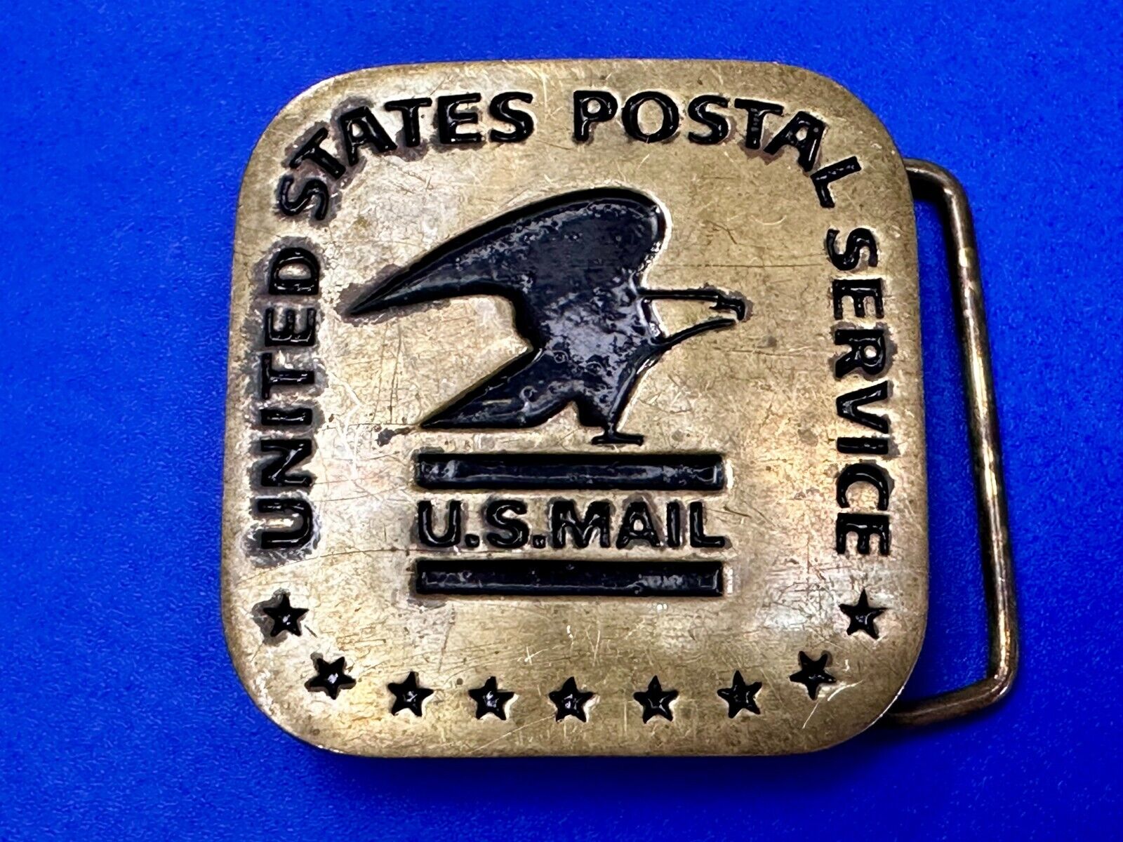 USPS United States Postal Service U.S Mail Solid Brass Belt Buckle by Baron BBB