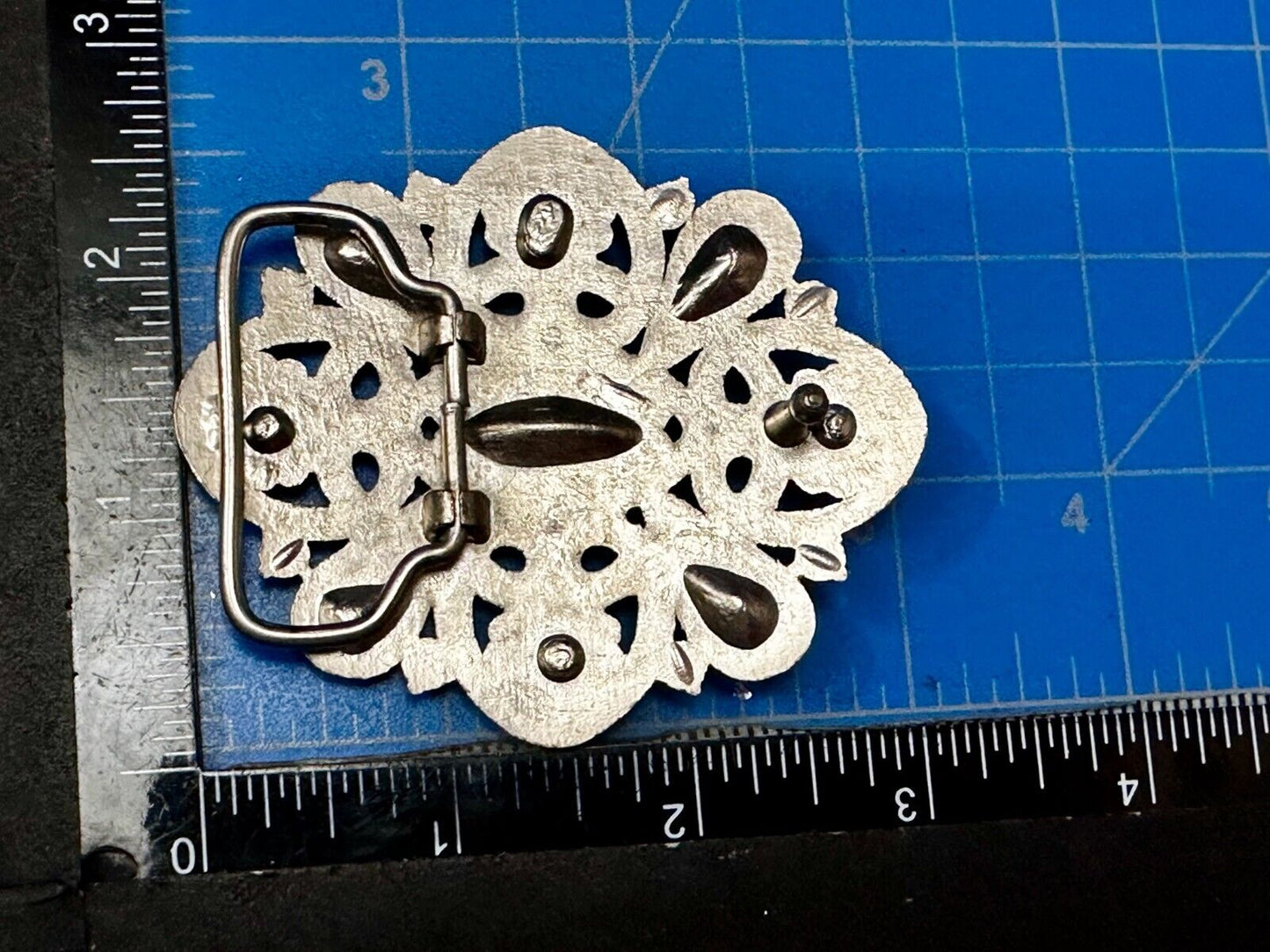 Victorian Style Yellow Rhinestone Jeweled Women's Ladies Fashion Belt Buckle