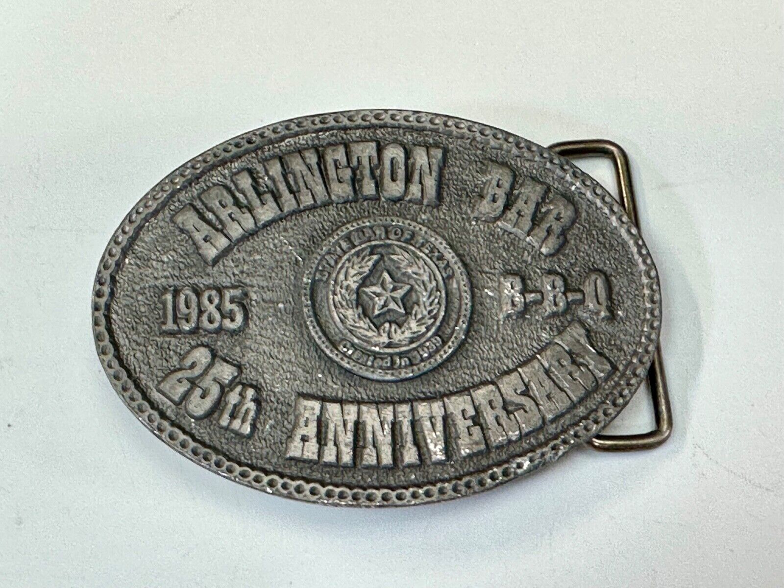 Texas Lawyer State Bar Assn. - Arlington Bar 25th Anniversary BBQ belt buckle