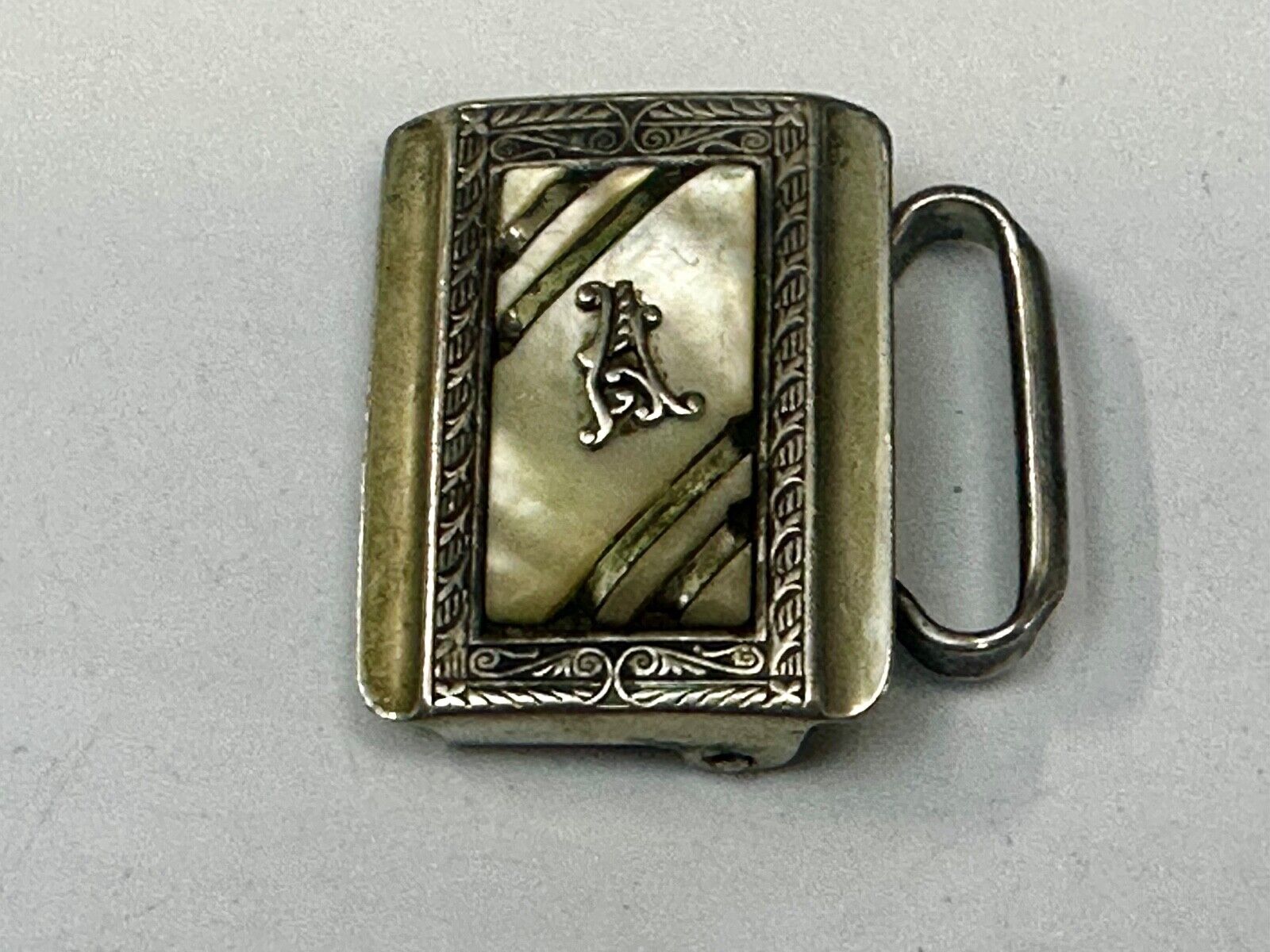 Art Deco Letter A Initial Monogram Belt Buckle by KantSlip