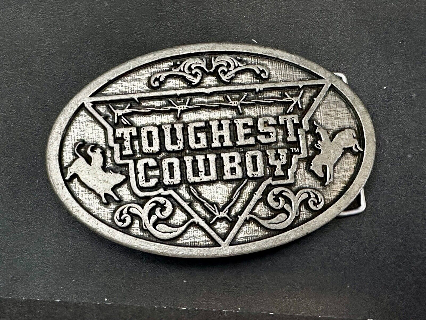 Toughest Cowboy Radio TV Show Commemorative Silver Tone 2007 Belt Buckle