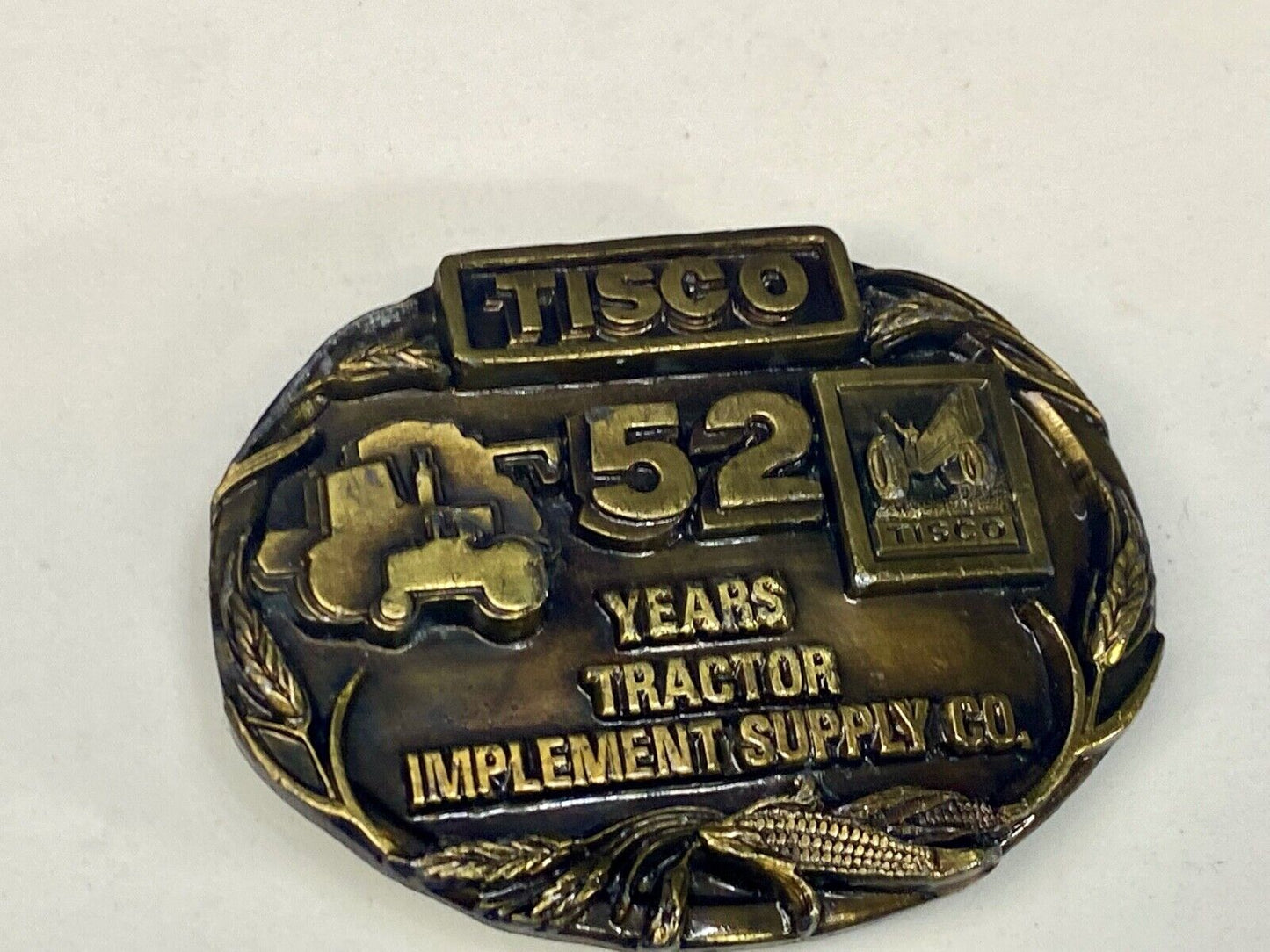 Tisco Tractor Implement Supply Agriculture Farm 52 Year Celebration Belt Buckle