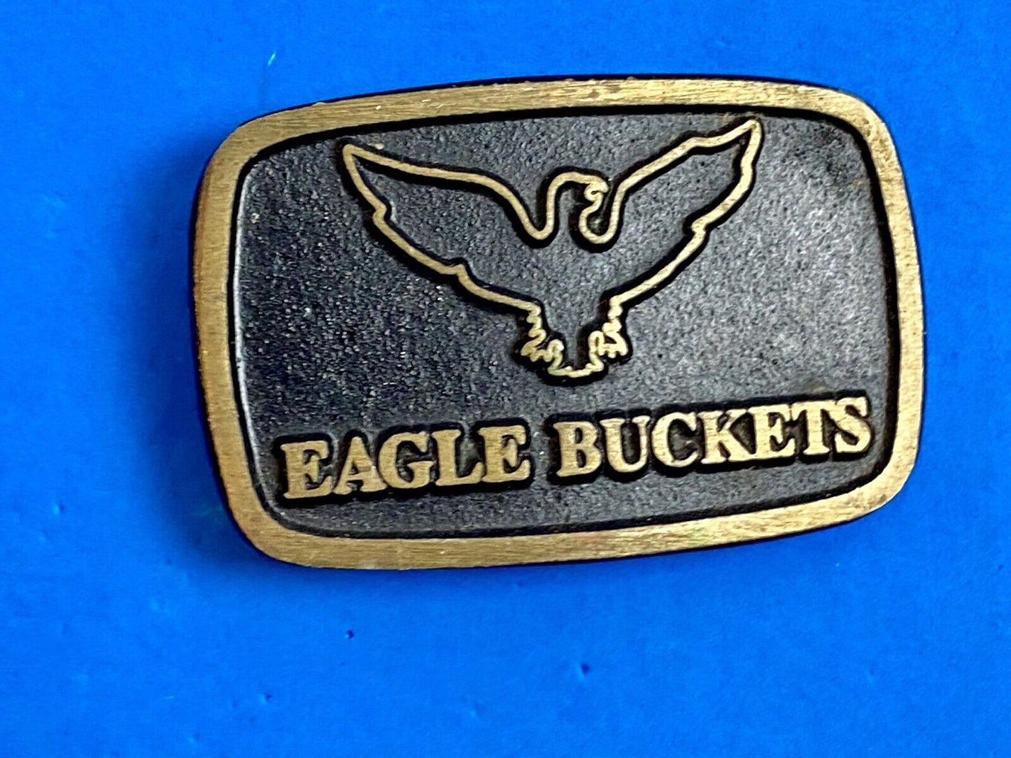 Vintage Heavy Machinery Construction - eagle buckets - belt buckle