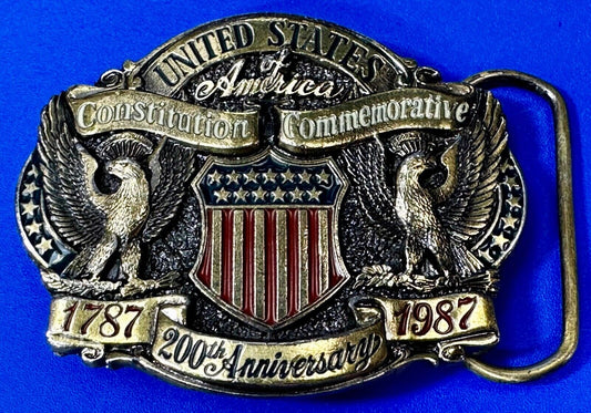 United States ofAmerica Constitution Commemorative 200th Anniversary Belt Buckle