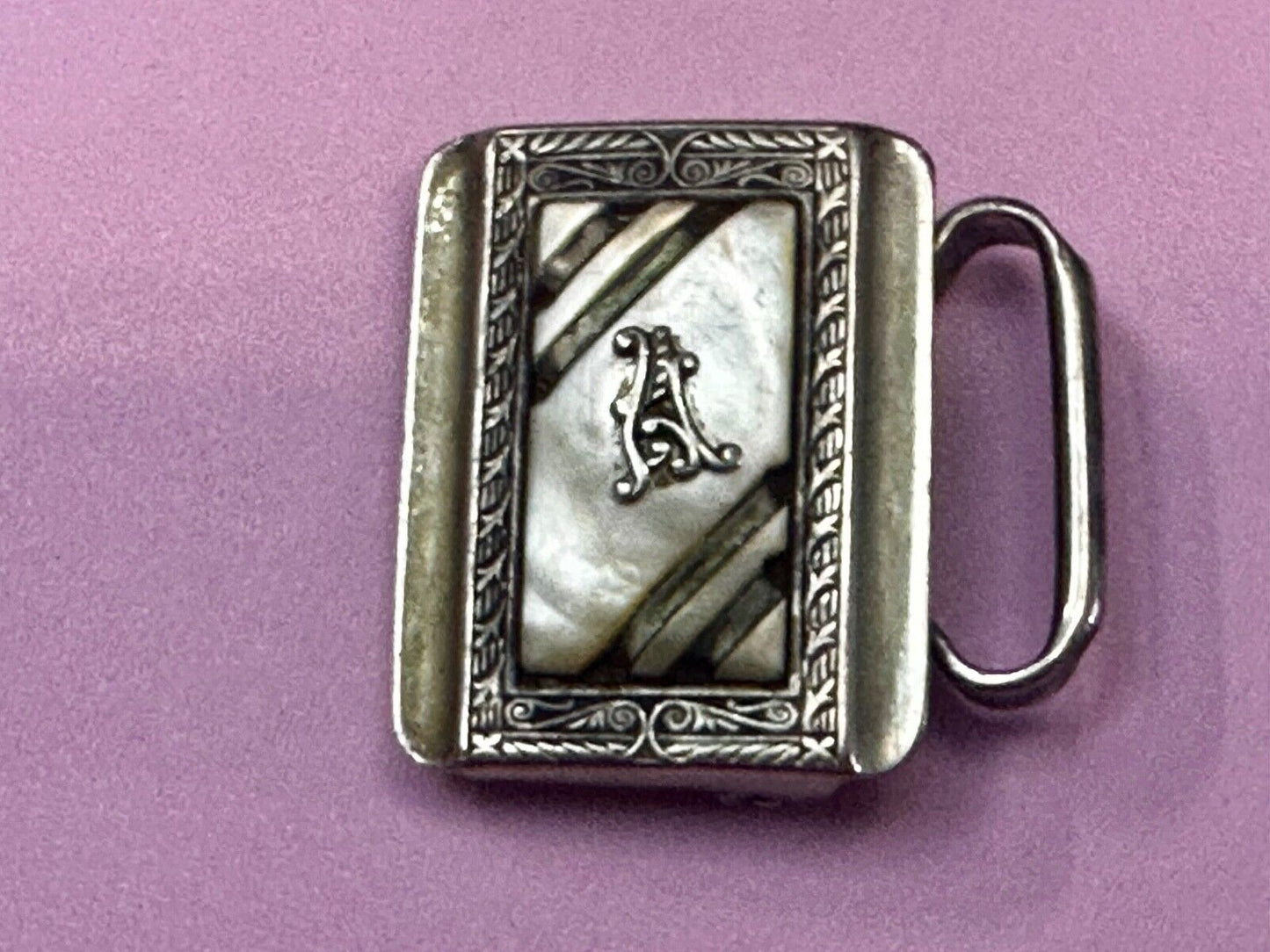 Art Deco Letter A Initial Monogram Belt Buckle by KantSlip