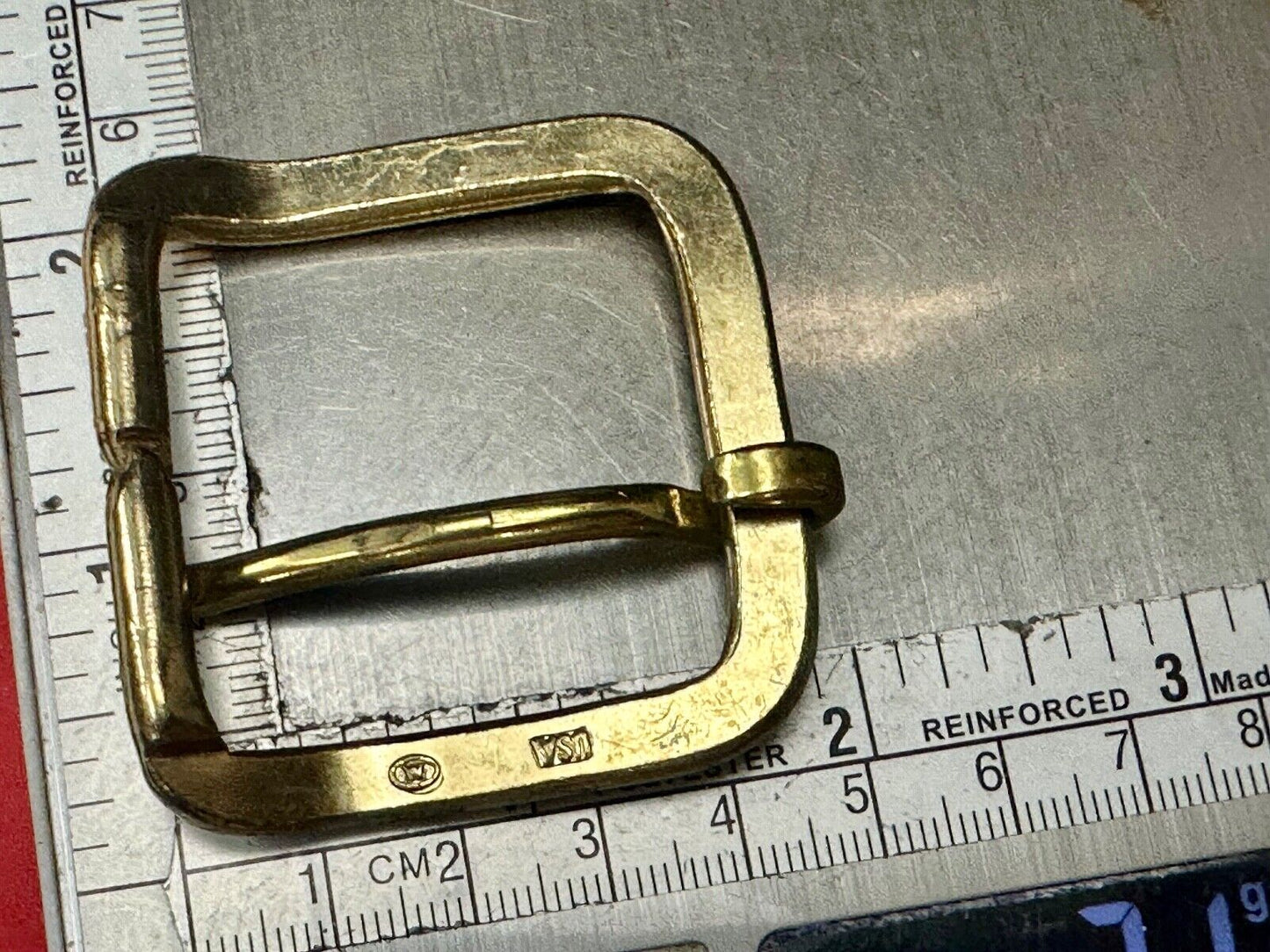 Vintage  replacement belt buckle marked W with unique angle