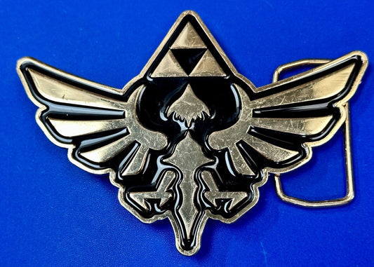 The Legend Of Zelda Black Golden Crest Triforce Nintendo 2014 Belt Buckle
