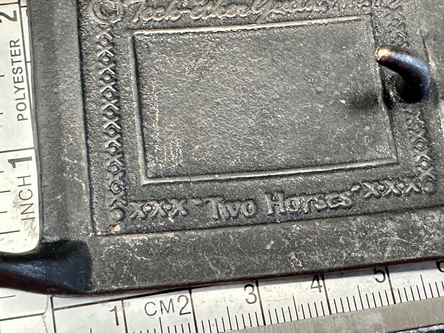 TWO HORSES TECH-ETHER GUILD Vintage art Horse lovers belt buckle