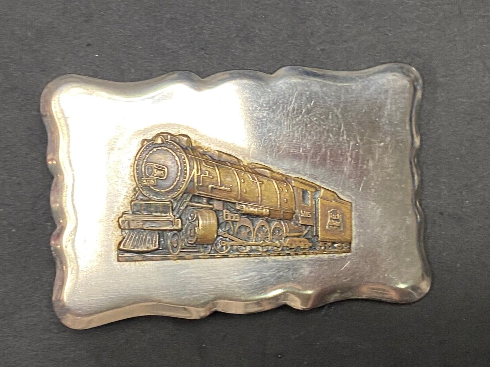 Train Steam engine Vintage western belt buckle