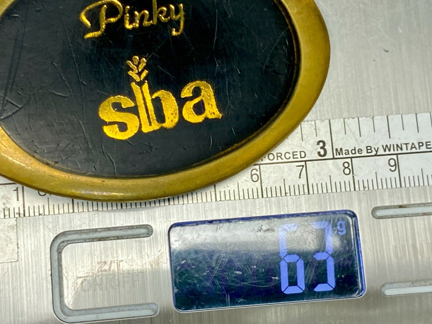 Unknown To Me~!   Pinky Slba Farming 1988 Vintage F-09 Solid Brass Belt Buckle