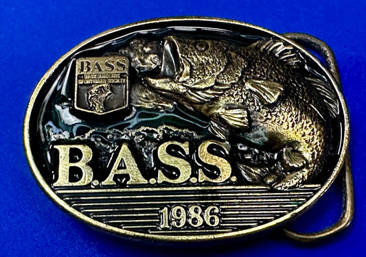 1996 BASS Anglers Sportsman Society Sport Fishing Fishermans Belt Buckle