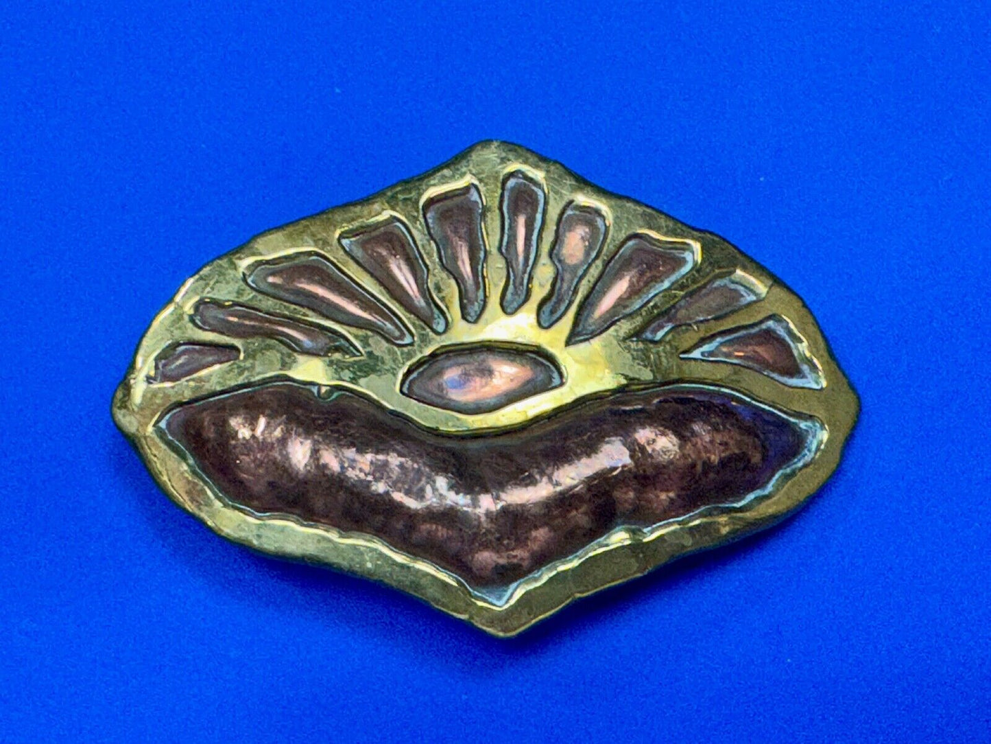 Artisan Handmade India Inspired Mixed Metal LARGE Vintage Belt Buckle