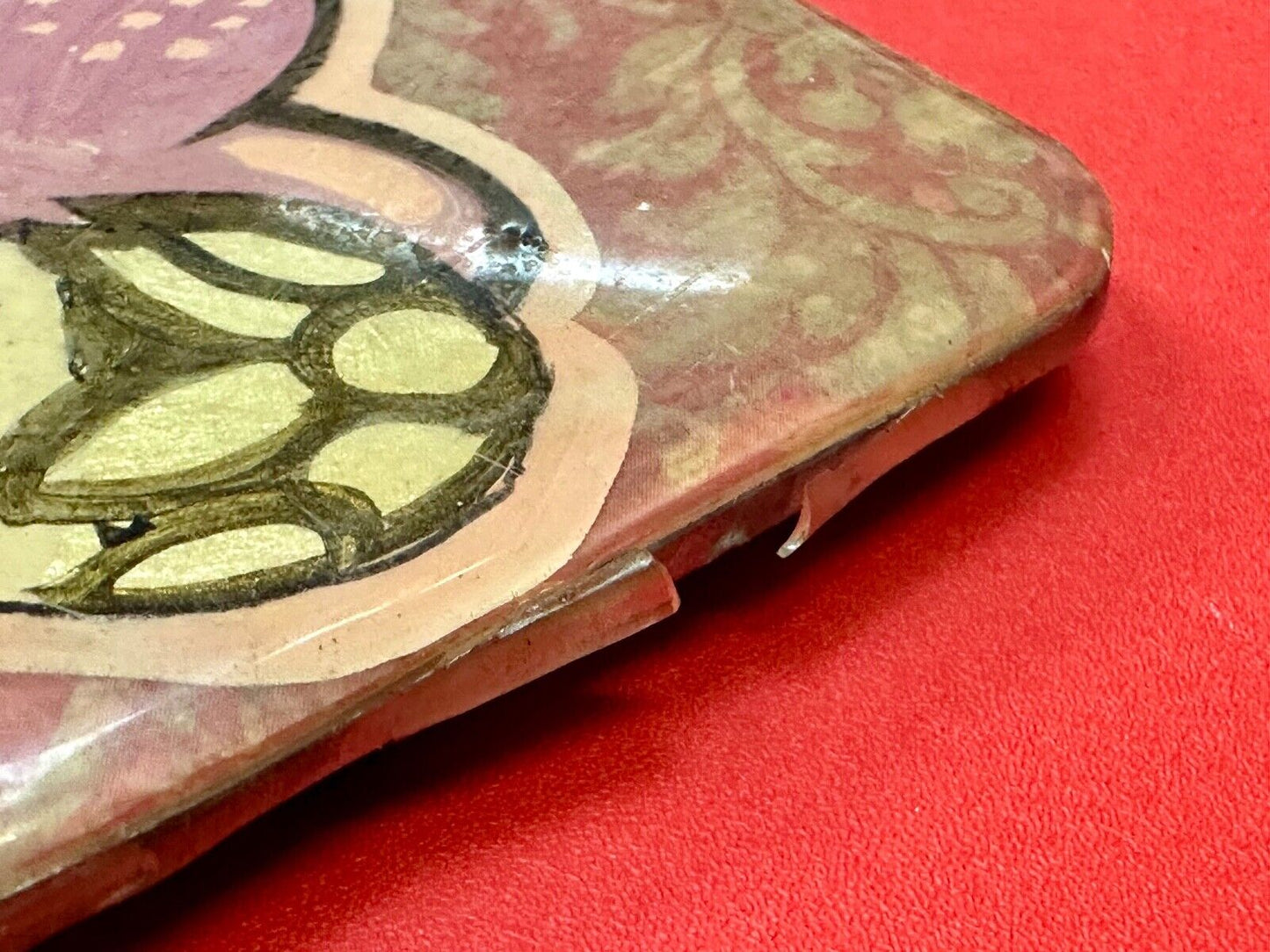 Vintage HEART with wings Mexican Collage belt buckle by artisan Nikki Zabicki
