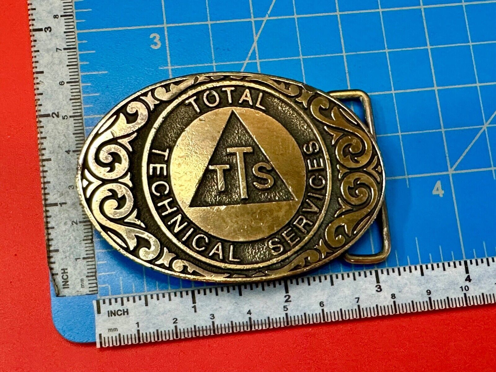 TTS Total Technical Services Vintage Western Vibe belt buckle. by CD/Hit