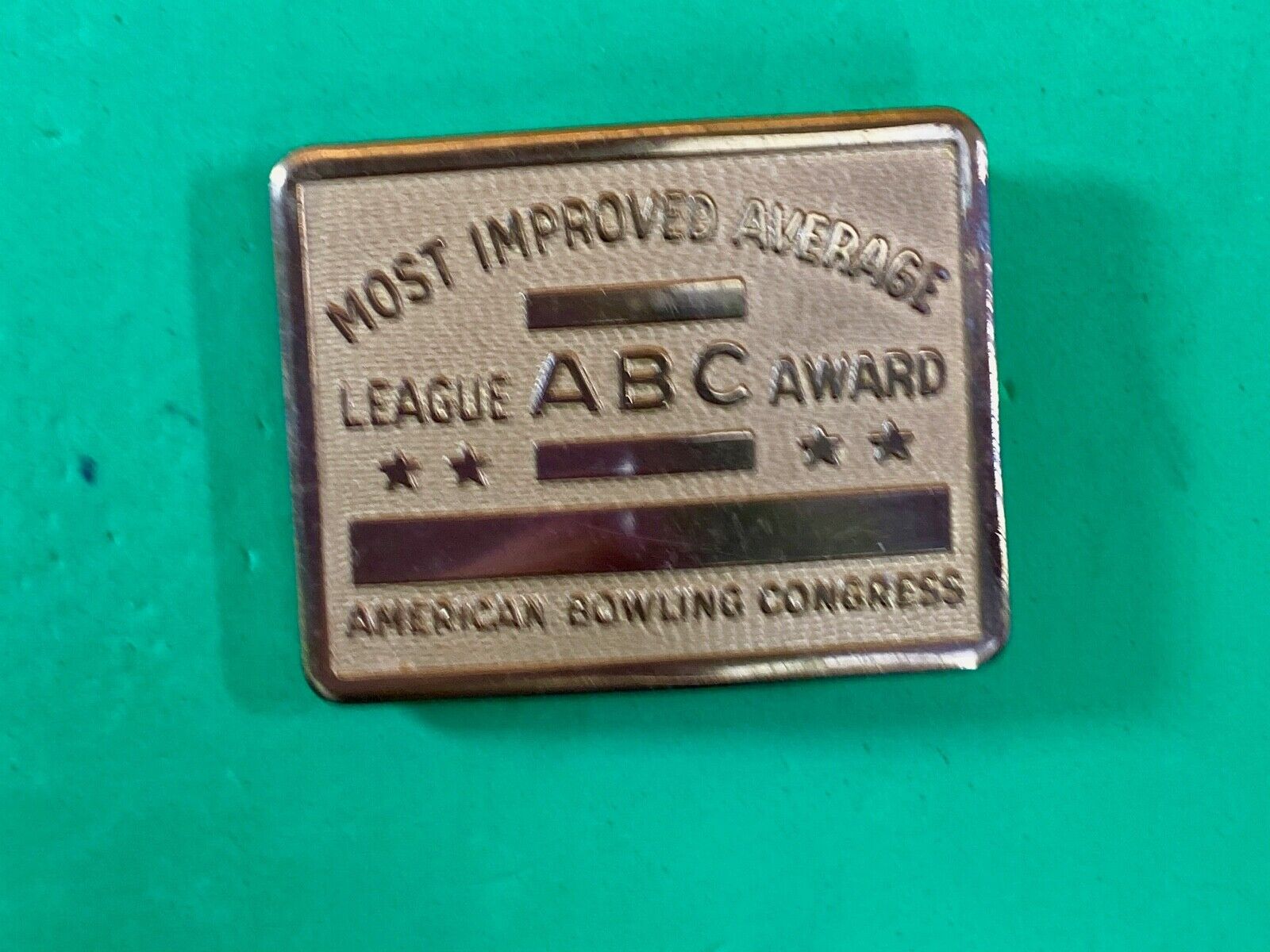 Abc American Bowling Congress  Belt Buckle - Most Improved League Award 