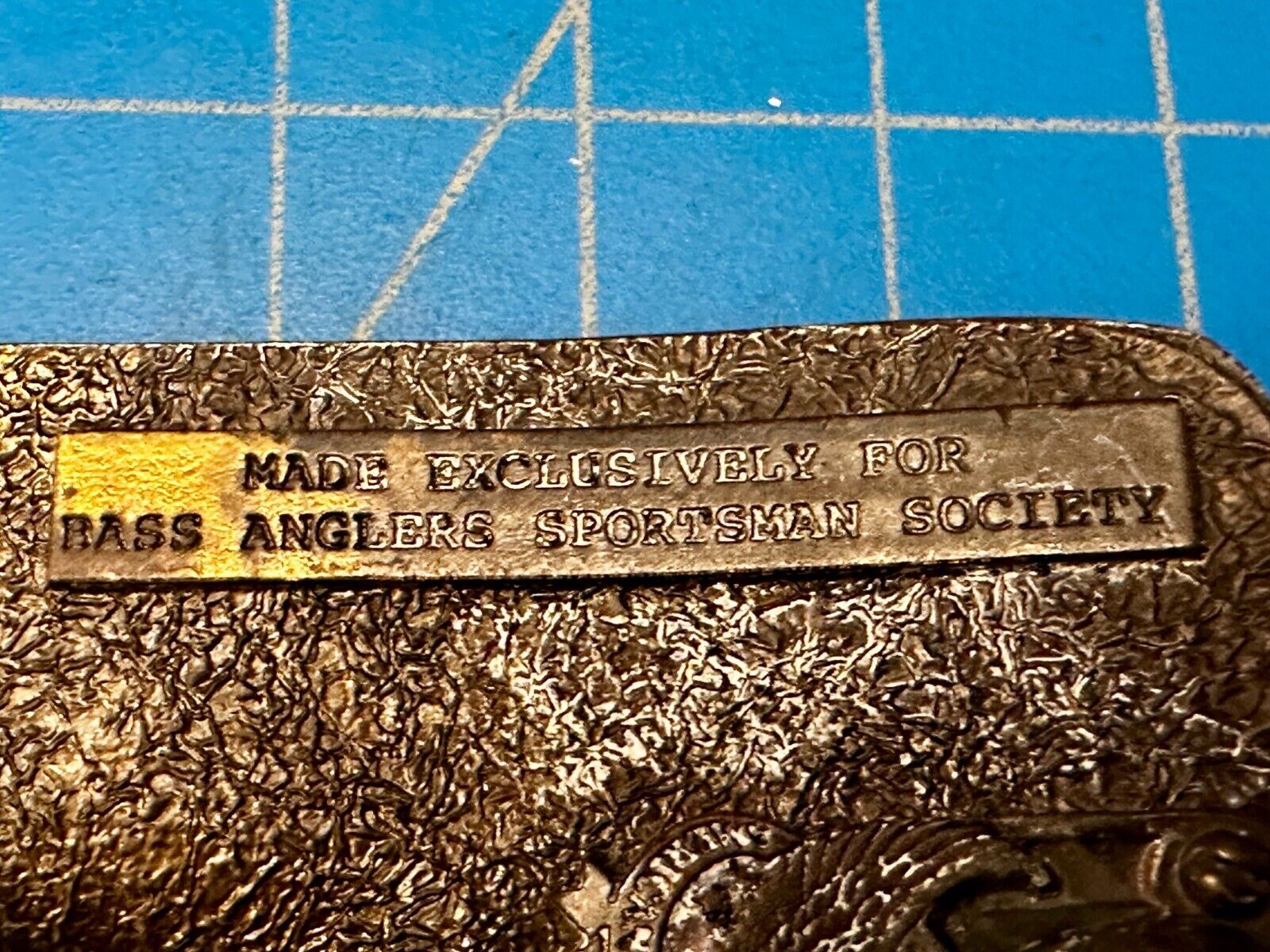 1988 Bass Anglers Sportsman Society Club Great American Belt Buckle