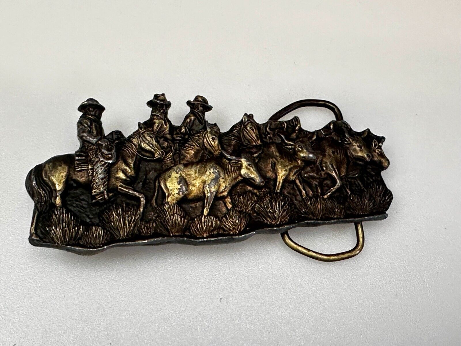 The Caddle Drive - Rodeo Cowboys Ranchers Day at Work Bergamot Belt Buckle
