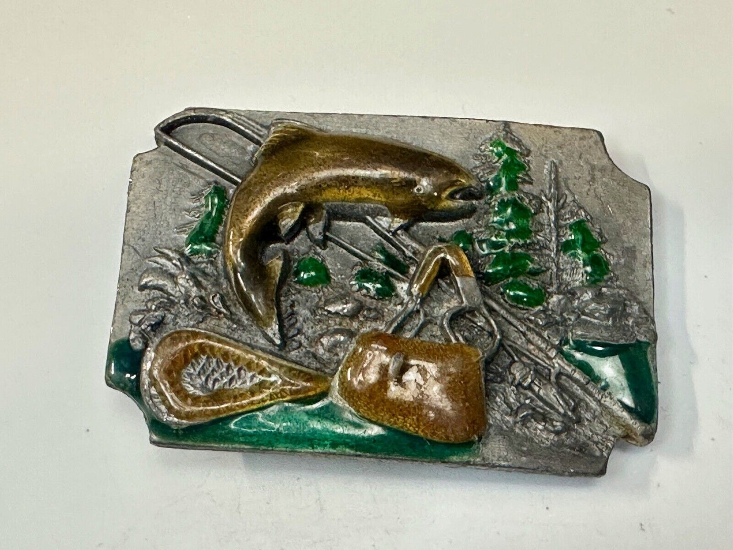 A bad day fishing is Better than a good day of working Vtg. Siskiyou Belt Buckle