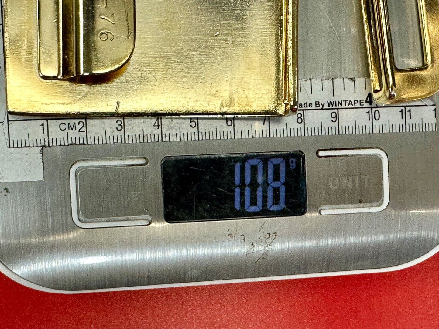 6-76  USMC Marines Military Dress Solid Brass belt buckle with attachment