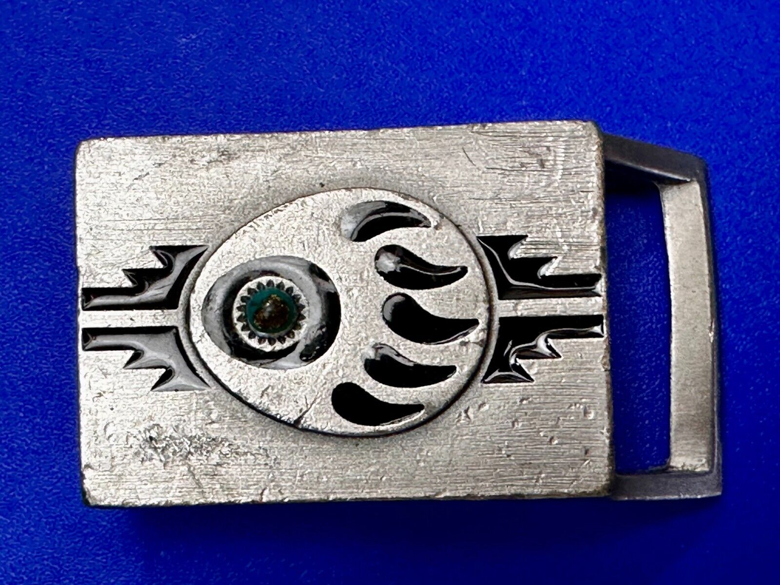 Bear Paw Native American Indian Vtg 1998 Southwestern Small Siskiyou Belt Buckle