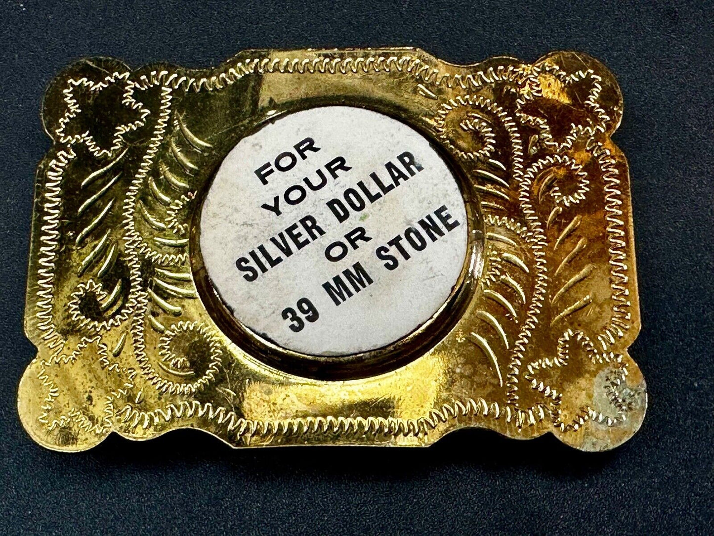 Two horse head picture (Or Your Morgan Silver Dollar!) western Belt Buckle