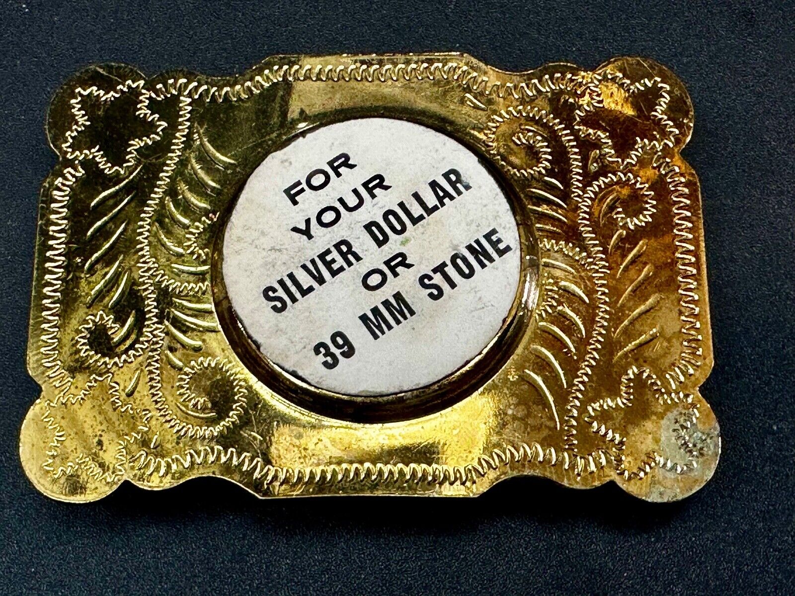 Two horse head picture (Or Your Morgan Silver Dollar!) western Belt Buckle
